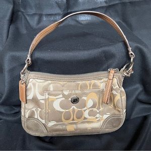 Coach Women's Chelsea Optic C Demi Purse Signature Monogram Jacquard Hobo Bag
